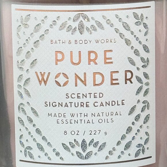BBW Pure Wonder Bath & Body Works Single Wick Candle - Picture 3 of 10